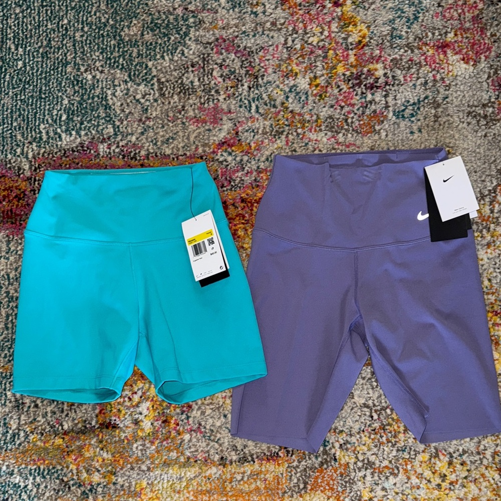 Nike Women's Athletic Shorts - Teal and Purple NEW Size Small